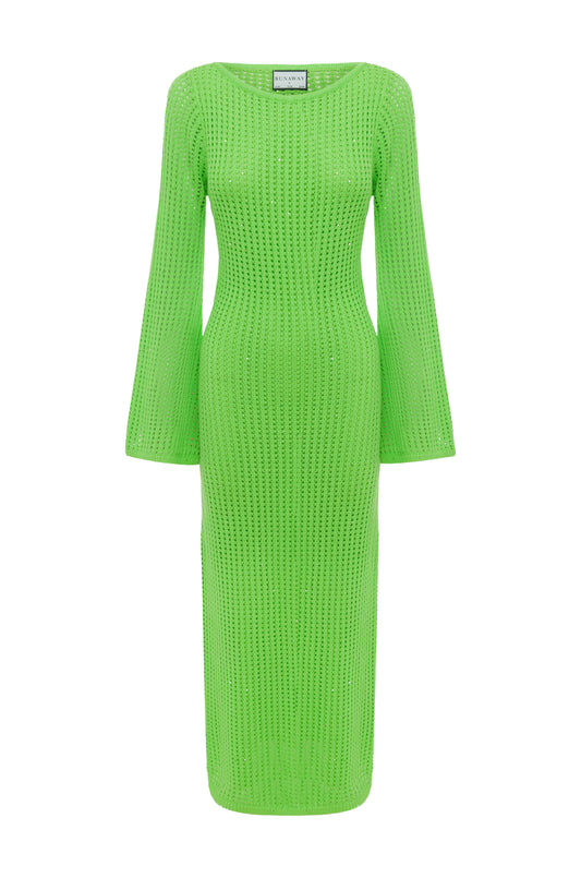 TASHANI MIDI DRESS - APPLE - House of Pinks USA